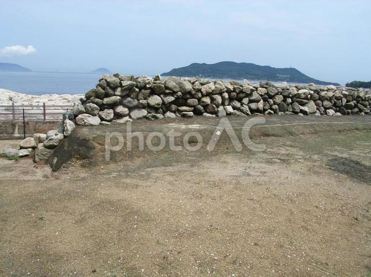 生の松原地区元寇防塁 福岡,防塁,元寇の写真素材