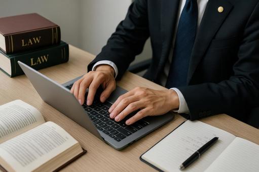 裁判官がメモをとる 裁判官がメモをとるの写真