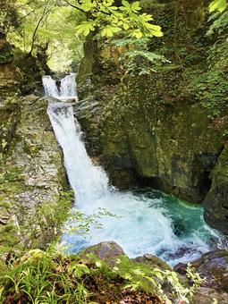 緑に包まれた滝 緑に包まれた滝 滝,渓流,新緑の写真素材