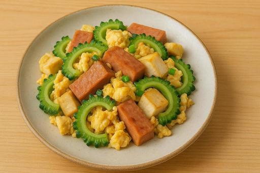 ゴーヤチャンプルー・沖縄料理・夏野菜の写真