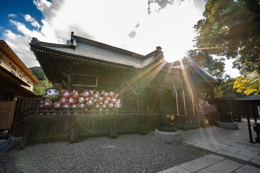 日の差す達磨寺 達磨寺,少林山,高崎の写真素材