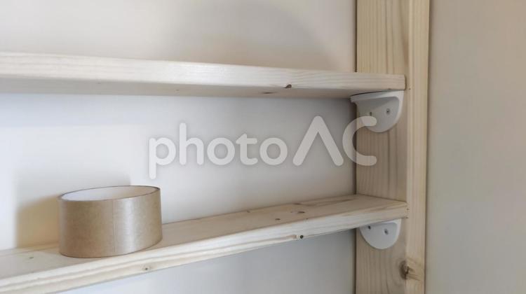 手造りの木の棚 diy,リフォーム,イメージの写真素材