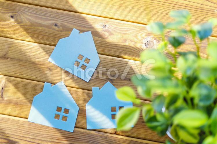 並ぶ住宅模型 住宅,家,土地の写真素材