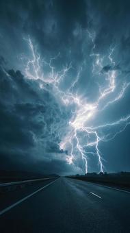 神秘的な雷雨の空 神秘的な雷雨の空の写真