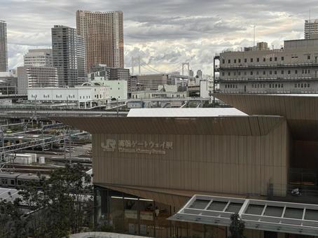 JR高輪ゲートウェイ駅 JR高輪ゲートウェイ駅 東京,高輪ゲートウェイ駅,山手線の写真素材