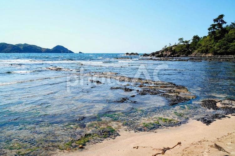 島根・松江美保関の惣津海岸 美保関,惣津海岸,岩場の写真素材