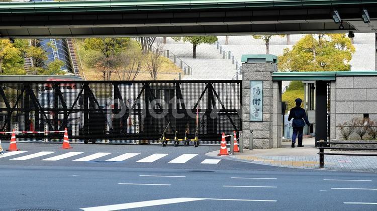 防衛省の入口 防衛省,入口,門の写真素材