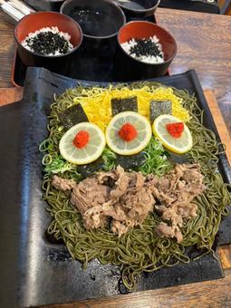 瓦そば 瓦そば 山形名物,蕎麦,山口県の写真素材