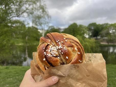 シナモンロール シナモンロール,コペンハーゲン,デンマークの写真素材