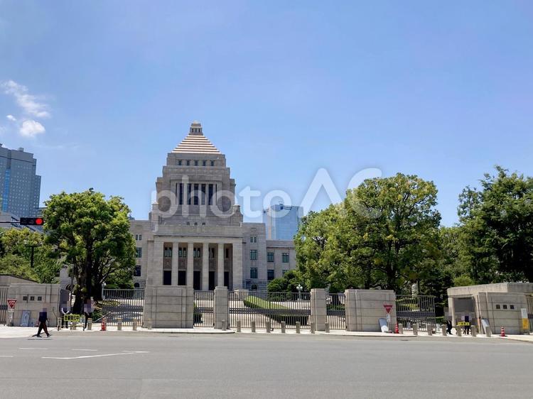 東京風景・国会議事堂 国会議事堂,衆議院,千代田区の写真素材