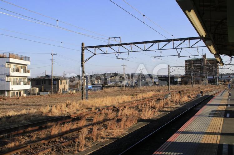 線路と枕木 電車,線路,旅の写真素材