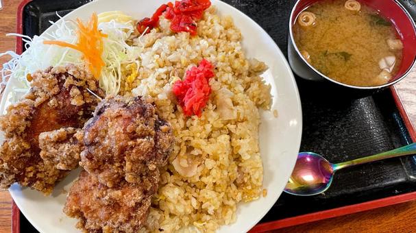 石川県おさむ食堂の唐揚げチャーハン 石川県おさむ食堂の唐揚げチャーハン 唐揚げチャーハン,おさむ食堂,石川県の写真素材
