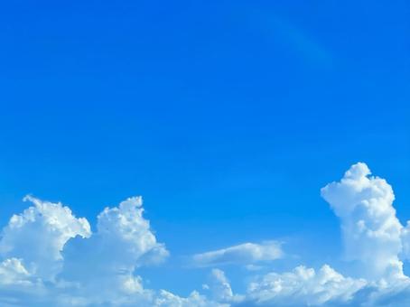 雲のある夏空 雲のある夏空 空,晴れ,背景の写真素材