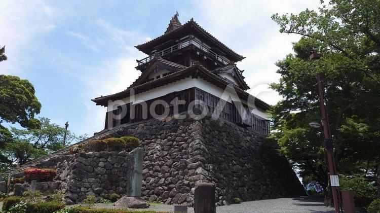 福井県-丸岡城-天守 丸岡城,城,現存天守の写真素材