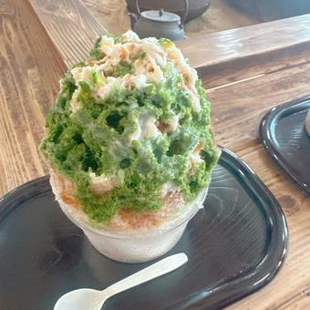 抹茶かき氷 抹茶かき氷 美味しい,氷,かき氷の写真素材