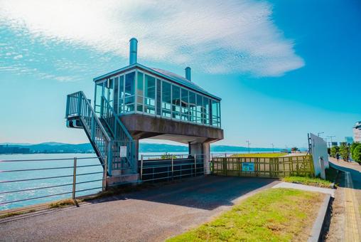 【島根】松江宍道湖 島根,松江,宍道湖の写真素材
