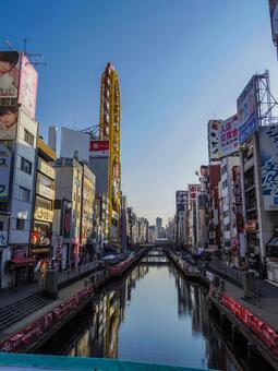 【大阪府】大阪道頓堀の風景 道頓堀,大阪,大阪市の写真素材