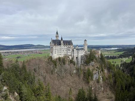 Photo, neuschwanstein, city, hohenschwangau, 