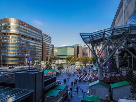 【福岡県】博多駅西口 博多駅西口,博多駅,福岡市の写真素材