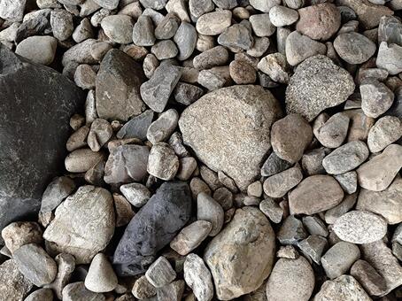 敷き詰められた大小さまざまな石 石,砂利,小石の写真素材