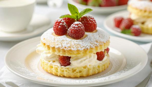 美味しそうなラズベリーのケーキ 美味しそうなラズベリーのケーキの写真