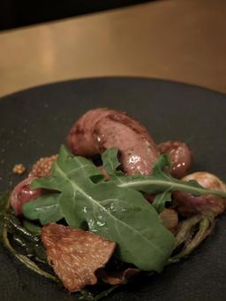 ジューシーソーセージの彩りプレート ソーセージ,料理,グルメの写真素材