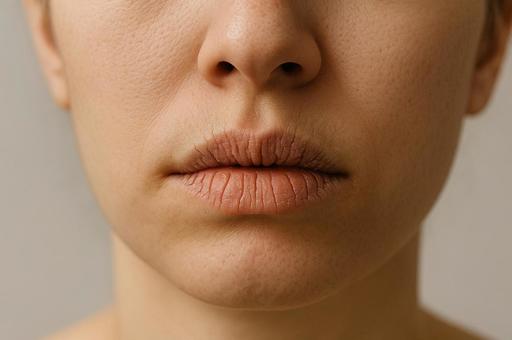 唇のひび割れの写真