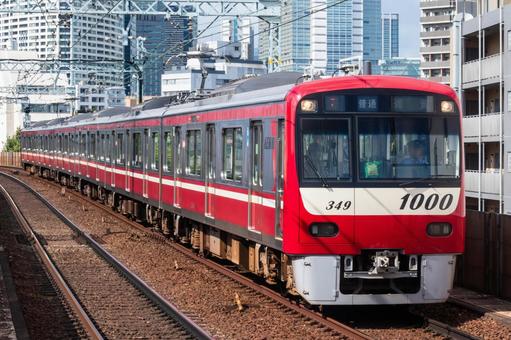 京浜急行の通勤電車 京浜急行の通勤電車 京浜急行,電車,スピードの写真素材