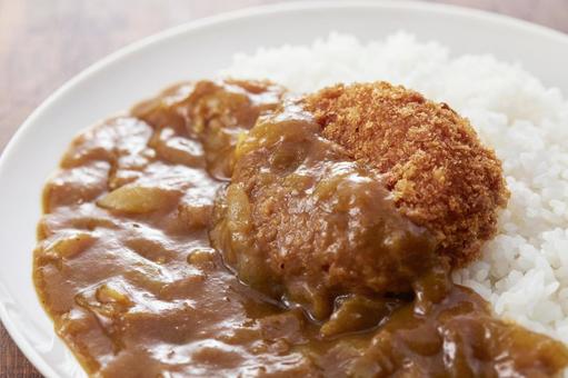 コロッケカレー コロッケカレー コロッケカレー,カレー,コロッケの写真素材