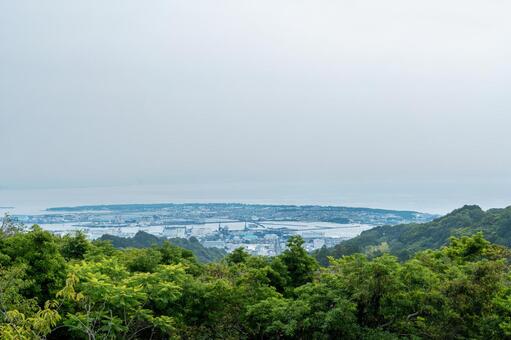 静岡　日本平夢テラスからの三保松原 日本平夢テラス,日本平,にほんだいらゆめてらすの写真素材