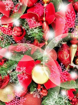 クリスマス背景テクスチャ光輪入り赤と緑 クリスマス,背景,ツリーの写真素材