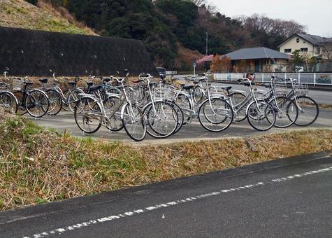 野球部の移動用駐輪場02 野球部の移動用駐輪場02 ツーリング,旅行,ツーリヅムの写真素材