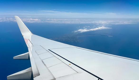 飛行機から見た美しい景色 飛行機から見た美しい景色 飛行機,翼,ジェット機の写真素材