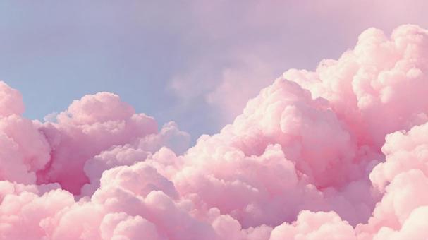 背景素材 ピンクの雲 背景素材 ピンクの雲の写真