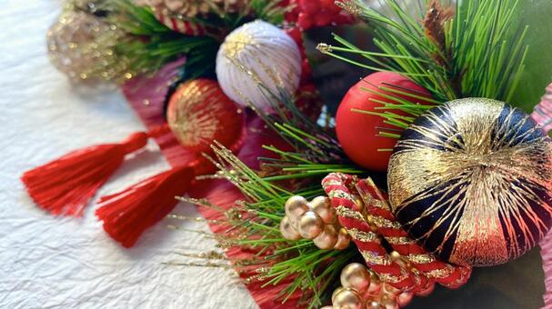 正月飾り お正月,正月飾り,年賀状の写真素材