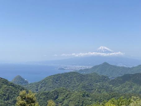 Photo, fuji mountain, suruga bay, mountain, 
