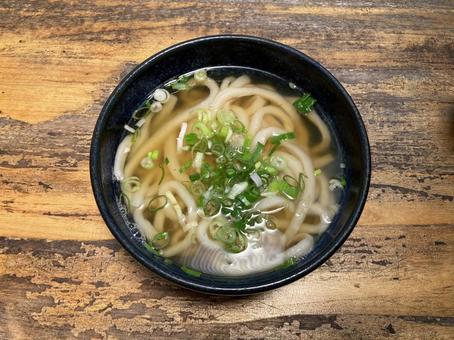 素うどん/ネギ/かつお出汁(その① 素,うどん,やわめんの写真素材