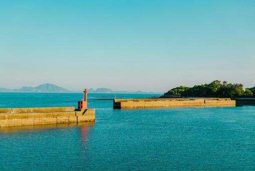 【長崎】フェリーから眺める景色 長崎,自然,nagasakiの写真素材