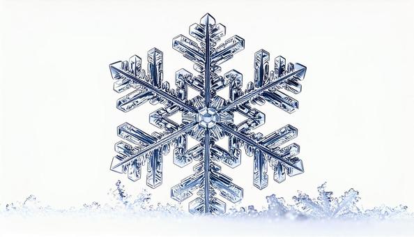 六角形の雪の結晶 デザイン素材 六角形の雪の結晶 デザイン素材の写真