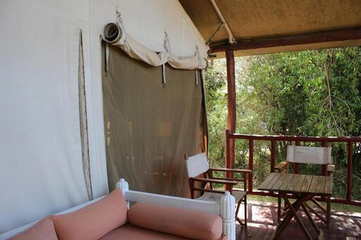 サバンナのテントロッジ アフリカ,ケニア,マサイマラの写真素材