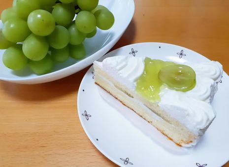 マスカットケーキ マスカットケーキ ケーキ,マスカット,果物の写真素材