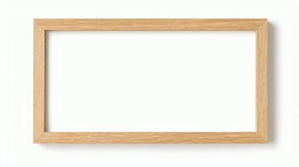 木製フレームの横型構図の写真