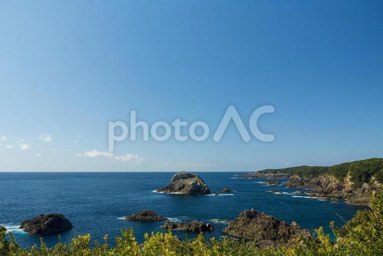 南紀　紀伊大島　海金剛 海,空,青い海の写真素材