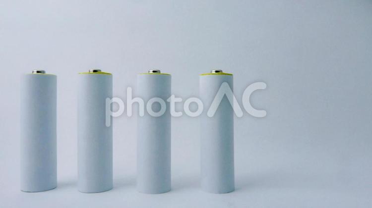 単三電池（縦２） 単三電池,電池,乾電池の写真素材