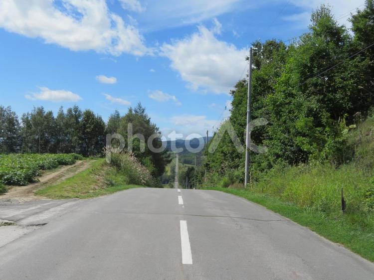 上富良野（美瑛）のジェットコースターの路 ジェットコースターの路,上富良野,かみふらの八景の写真素材