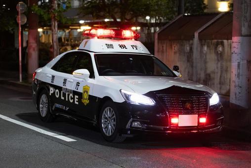 パトカー パトカー パトカー,警察,事故の写真素材