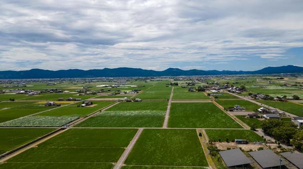 佐賀県杵島郡白石町の風景 空撮写真 佐賀県杵島郡白石町の風景 空撮写真の写真