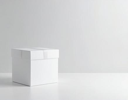真っ白なプレゼントボックス 真っ白なプレゼントボックスの写真