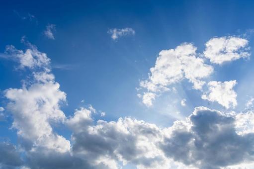 Summer sky and clouds, JPG