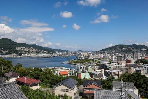 南山手グラバー通りから長崎港と市街 グラバー通り,南山手,一望の写真素材